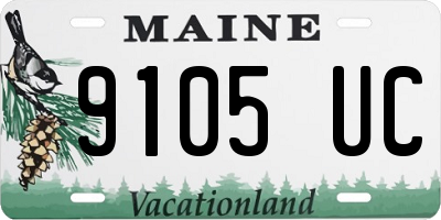 ME license plate 9105UC