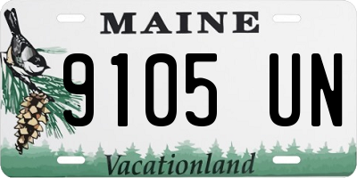 ME license plate 9105UN