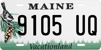 ME license plate 9105UQ