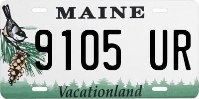 ME license plate 9105UR