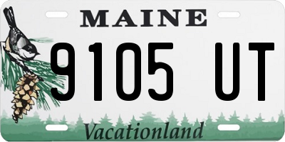 ME license plate 9105UT