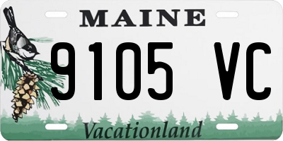 ME license plate 9105VC