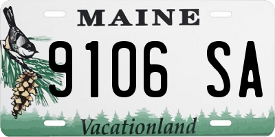 ME license plate 9106SA