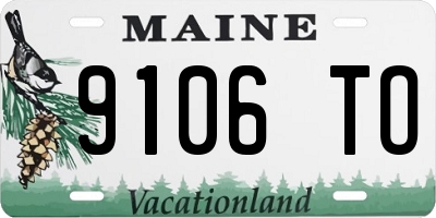 ME license plate 9106TO
