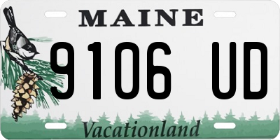 ME license plate 9106UD