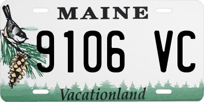 ME license plate 9106VC