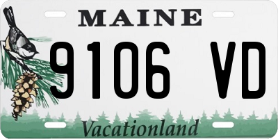 ME license plate 9106VD