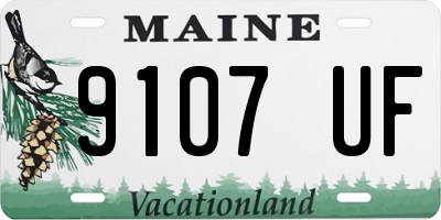 ME license plate 9107UF