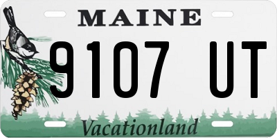 ME license plate 9107UT