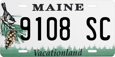ME license plate 9108SC