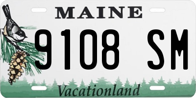 ME license plate 9108SM