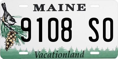 ME license plate 9108SO