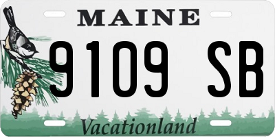 ME license plate 9109SB