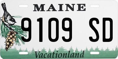 ME license plate 9109SD