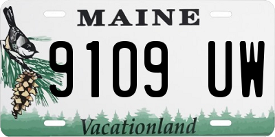 ME license plate 9109UW
