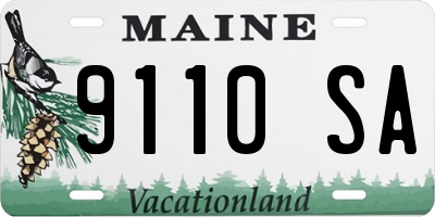 ME license plate 9110SA