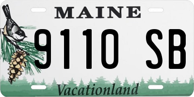 ME license plate 9110SB