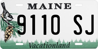 ME license plate 9110SJ