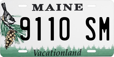 ME license plate 9110SM