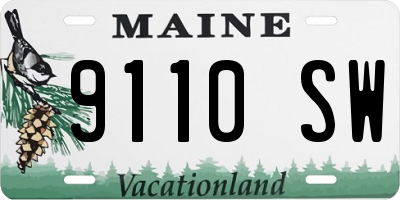 ME license plate 9110SW