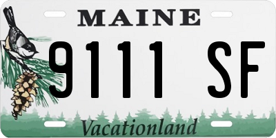 ME license plate 9111SF
