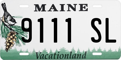 ME license plate 9111SL