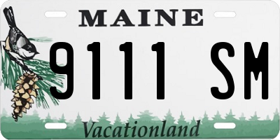 ME license plate 9111SM