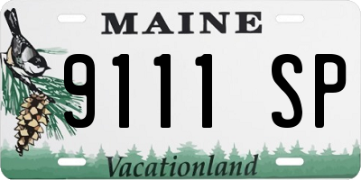 ME license plate 9111SP