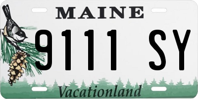 ME license plate 9111SY
