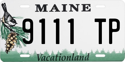 ME license plate 9111TP