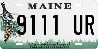 ME license plate 9111UR