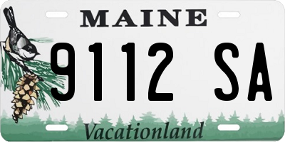 ME license plate 9112SA