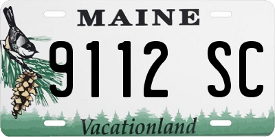 ME license plate 9112SC