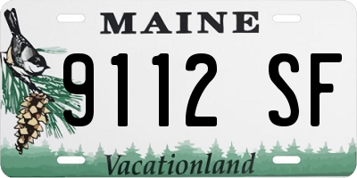 ME license plate 9112SF