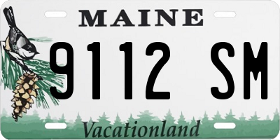 ME license plate 9112SM