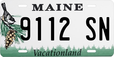 ME license plate 9112SN