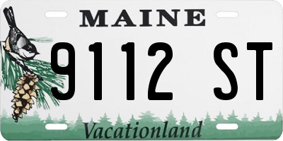 ME license plate 9112ST