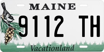 ME license plate 9112TH