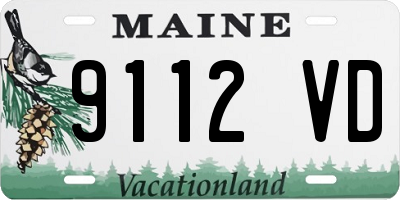 ME license plate 9112VD