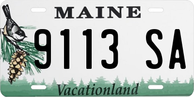 ME license plate 9113SA