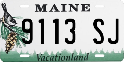 ME license plate 9113SJ