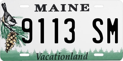 ME license plate 9113SM