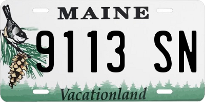ME license plate 9113SN