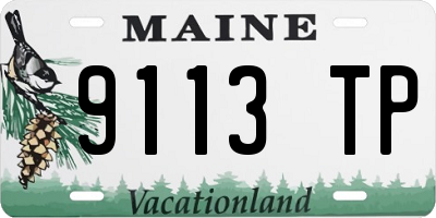 ME license plate 9113TP