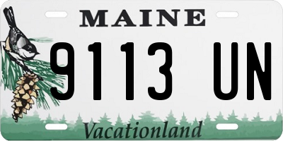 ME license plate 9113UN
