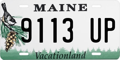ME license plate 9113UP
