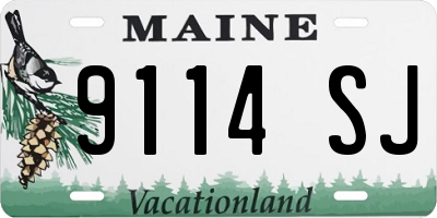 ME license plate 9114SJ