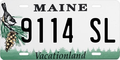 ME license plate 9114SL
