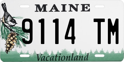 ME license plate 9114TM