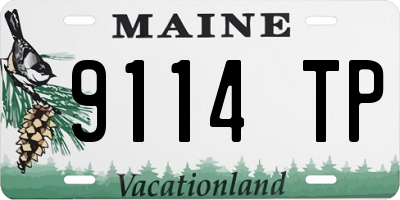 ME license plate 9114TP